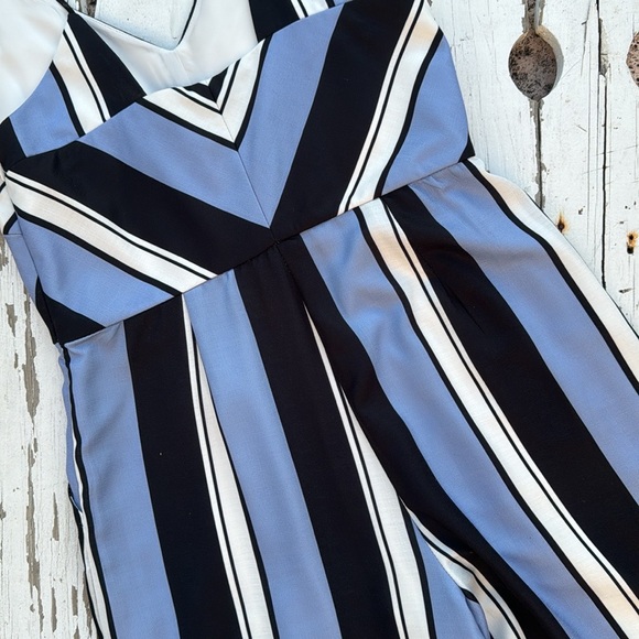 Madelyn Rae Nantucket Blues Striped Jumpsuit - Picture 4 of 7